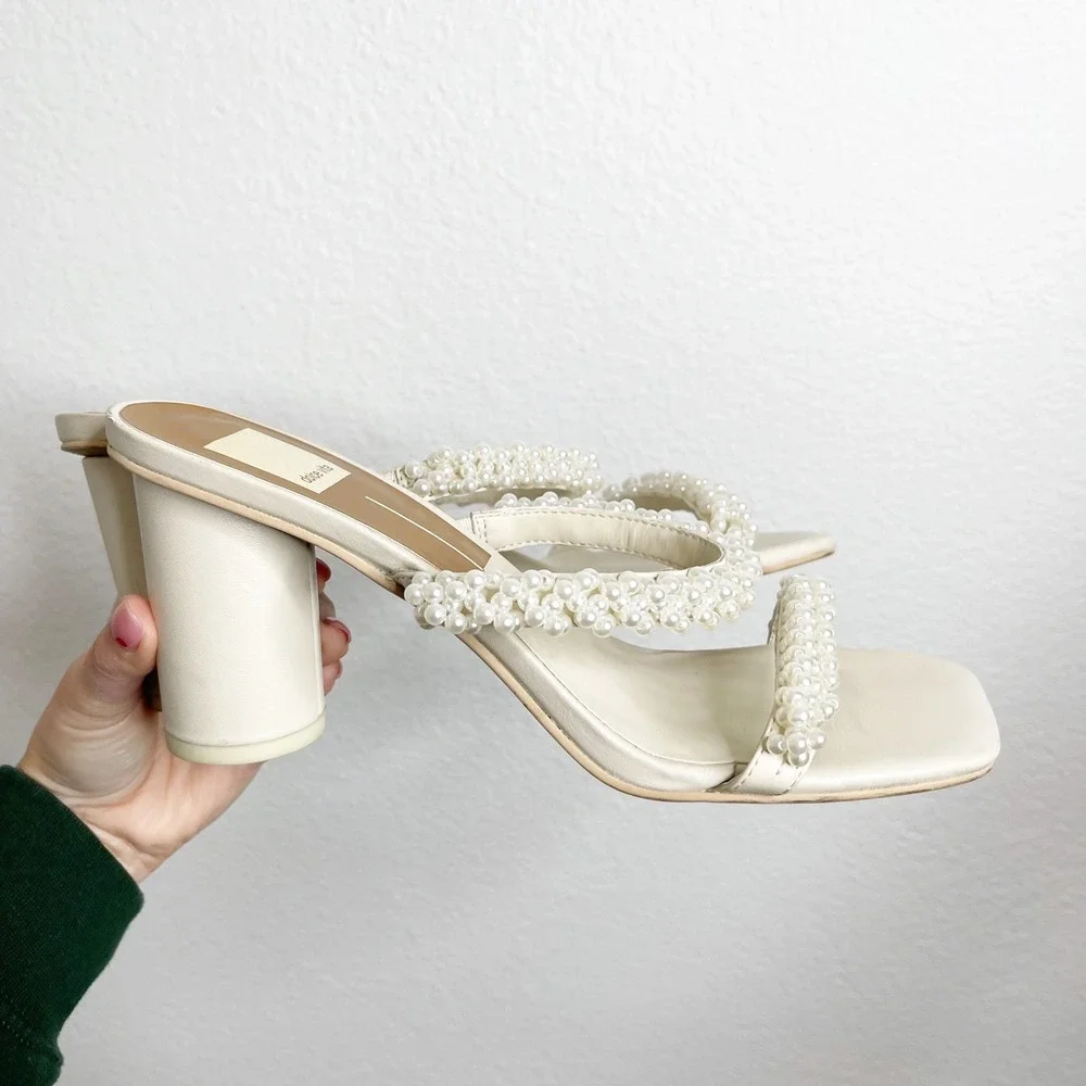 Dolce Vita Noel Pearl‎ Heels Bridal Neutral Size 8